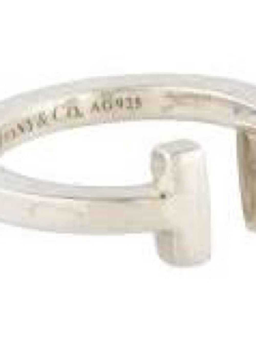 Tiffany & Co. Sterling Silver T-Bar Open Ring - Silver